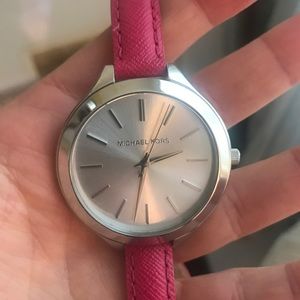 Michael Kors watch with pink band